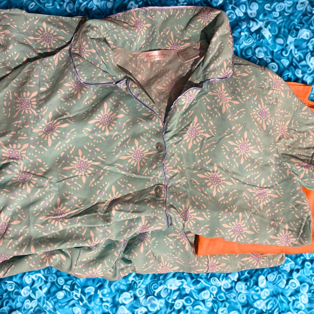 Morning Glory 2 piece Floral Pajama Set & Joe Fresh Sleep long sleeve.